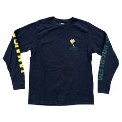 Vintage Stussy Jamaica No Problem Long Sleeve Shirt Size Small