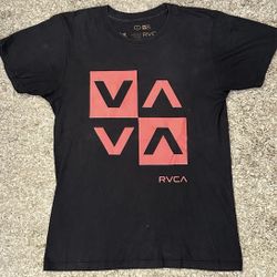 RVCA Men’s Size S Black Crew Neck Graphic Logo Short Sleeve T-Shirt Mexico