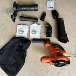 Leaf Blower & Leaf Vacuum, 3-In-1, 12-Amp, 250-Mph, 400-Cfm