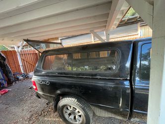 Black Truck Bed Camper Shell Topper