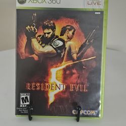 Resident Evil 5 Microsoft Xbox 360 Video Game CIB Complete With Box And Manual