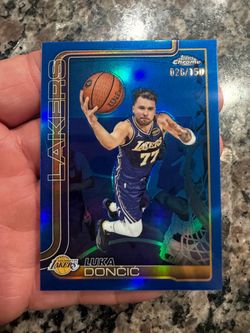 2025-2026 Topps Chrome Update Luka Doncic TRUE Blue Refractor /150 Lakers