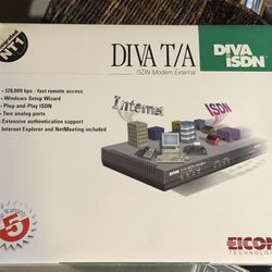  DIVA T/A Eicon ISDN External Modem 128,000 bps Setup Wizard, 2 ports, remote 