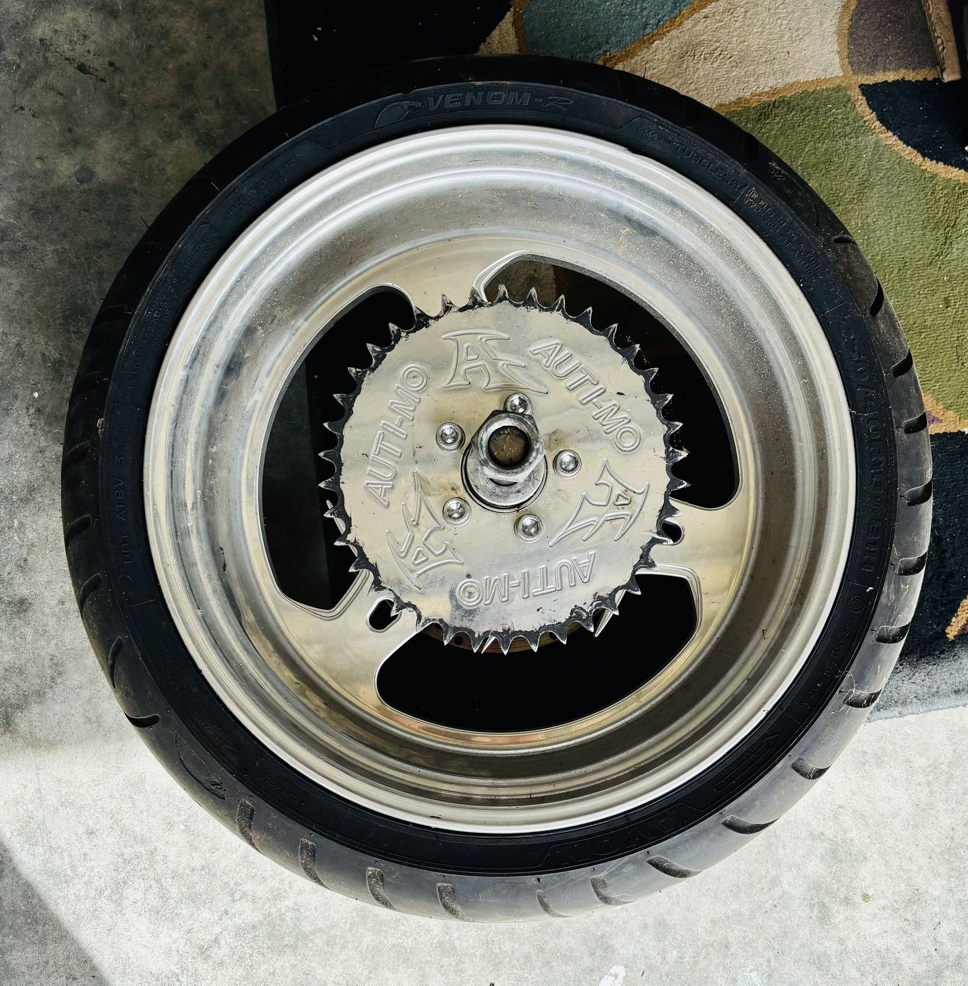 Cobra -Venom R Tubeless Tire with Rim  - For Motorbike