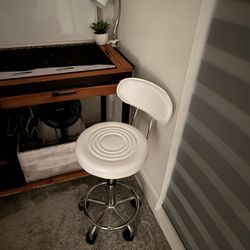 Adjustable Swivel Stool Chair w/ Backrest – Modern Seating – Great Condition