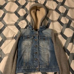 Kids Fluffy Denim Jacket 