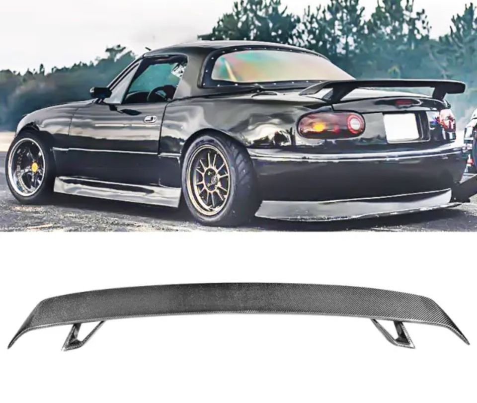 Fits 90-97 Mazda Miata MX-5 Convertible 2DR NA Trunk Spoiler Wing - Carbon Fiber