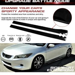  86.5 Inch/2.2M Car Lower Side Skirts Protect Rocker Panel Splitter Winglets Diffuser Bottom Line Extension Body Kit Universal Fit Most Vehicles (Glos