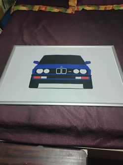 Rare BMW Dealer Display Art  Size 25x38
