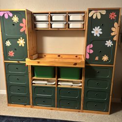Vintage IKEA Trofast Wardrobe Changing Table Desk