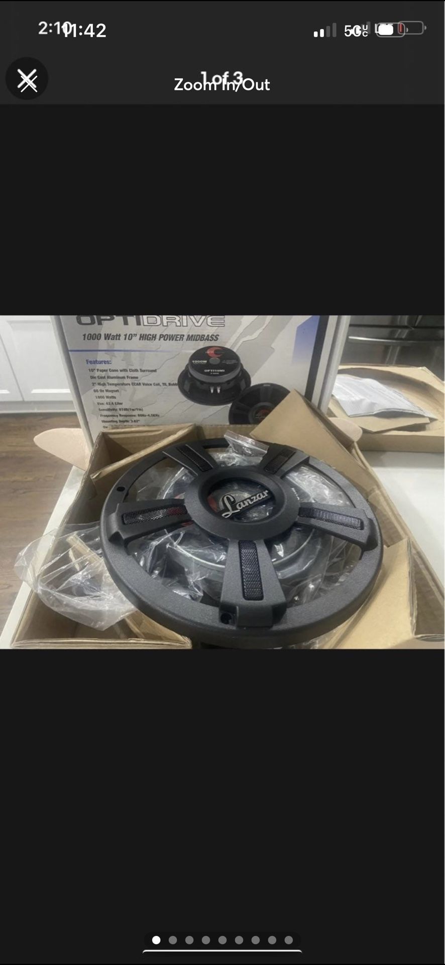 Lanzar OPTI10MI 10" Opti Pro 1000 Watt Midbass Speaker