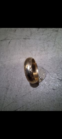 14k Gold Vintage Wedding Band Size 9 7.3g 6mm wide