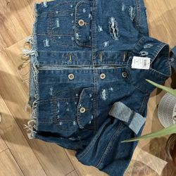 Denim Jacket New Size Med 