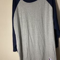 Champion T-Shirt Tee Baseball Raglan Long Sleeve Tag Free Ribbed 100% Cotton Men 2XL