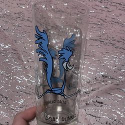 Vintage  1973 Warner Bros Pepsi The Road Runner Drinking Glass 