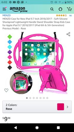 NEW pink kids 9.7in. ipad Case