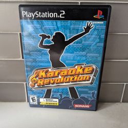 Konami Karaoke Revolution PS2 Video Game Sony Playstation Sing Disc Manual Case