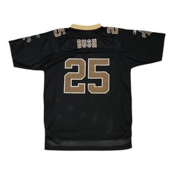 VINTAGE REEBOK REGGIE BUSH JERSEY LARGE L YOUTH BLACK NEW ORLEANS SAINTS