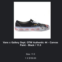 Gallery Dept  X Vans