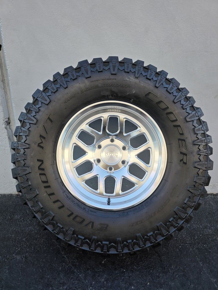 17" KMC Forged w- 35x12.50R17 Cooper M/T Tires 