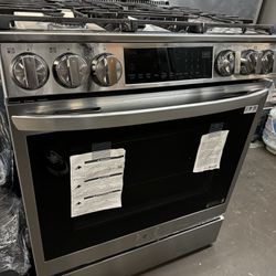 Lg Gas Stove 30”wide New Open Box Stainless Steel 
