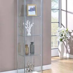 White Curio Cabinet Perfect Display Case! Lowest Prices Ever!