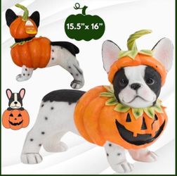 Halloween Boston Terrier Statue