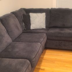Gray 2-pieces Sofa Sectional