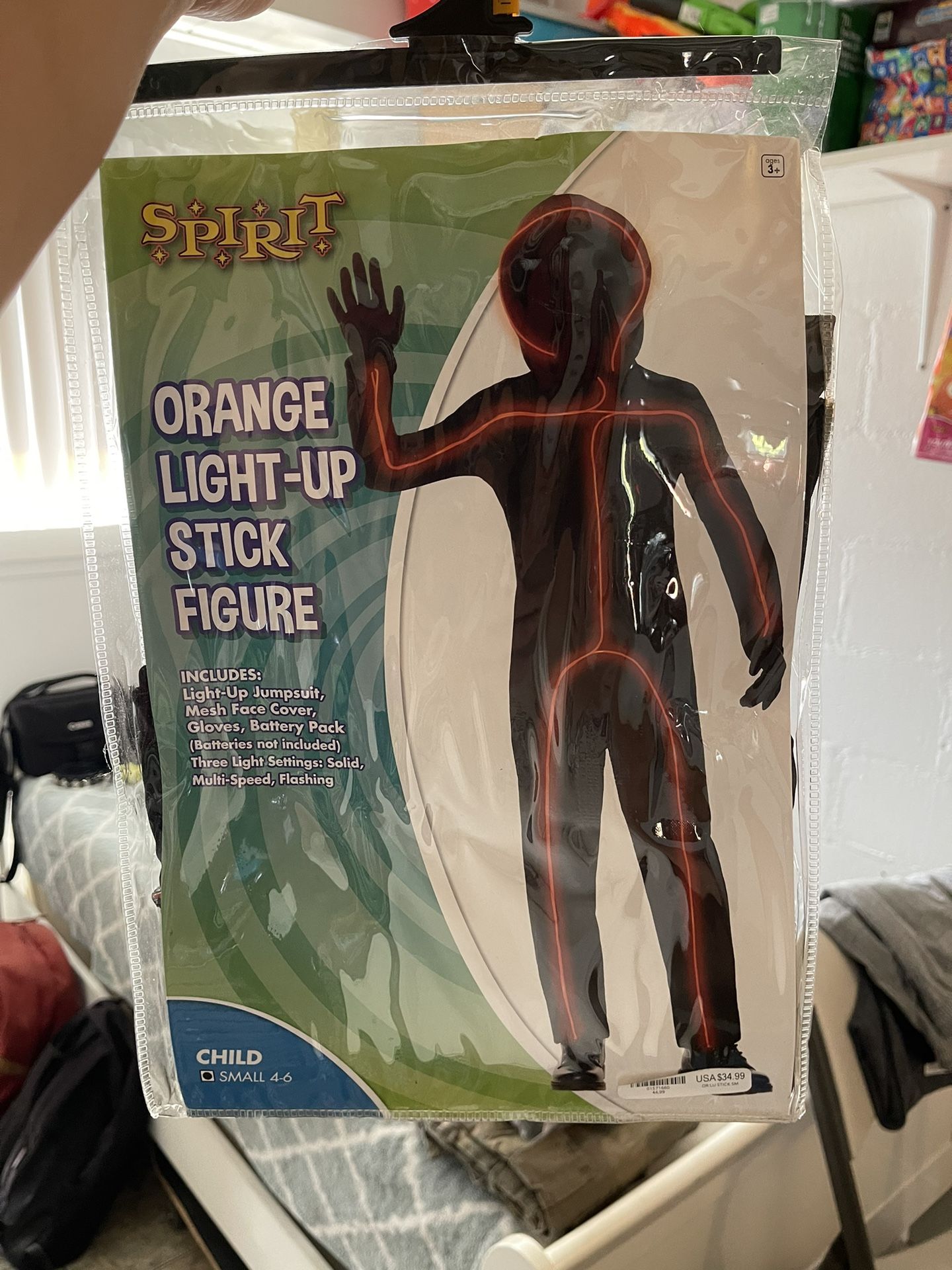 Orange light up stick figure