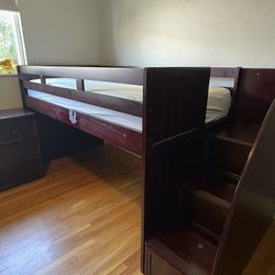 Pottery barn Full Bedroom Bed Bookshelf Set Twin 