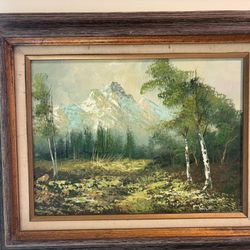 Vintage Original J. Lowery Oil Painting 22.5 x 18.5