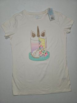 Cat & Jack Girls Unicorn Graphic Tee XL (14/16)