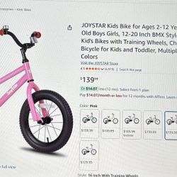 JOY STAR 16” Wheel Base Girl Bike 