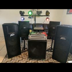 Dj Set ,Speakers For Sale With 2 Channel Amp And Subwoofer 