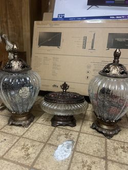 3 Piece Glass Vases