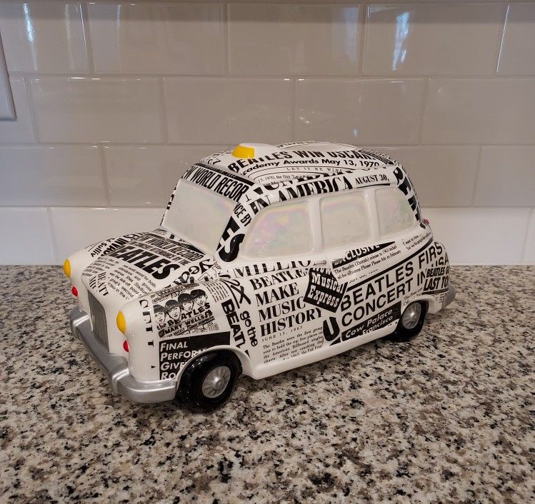 The Beatles Newspaper Taxi Limited Edition Cookie Jar