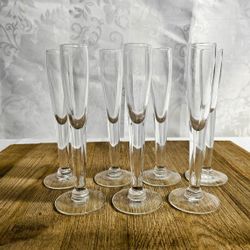 Set of 7 Tall Shot Glasses Dimensions Are included In Pictures 