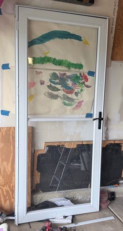 Storm Door White Screen Window