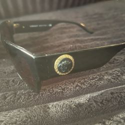 Authentic All Black On Gold Versace Shades