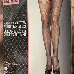 New Glitter Fishnet Pantyhose Lingerie Costume Halloween 