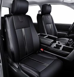 Toyota Tundra Seat Covers Black Leather 22-26