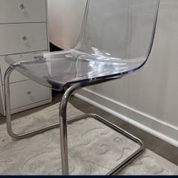 IKEA vanity “ Tobias “ Clear acrylic chair