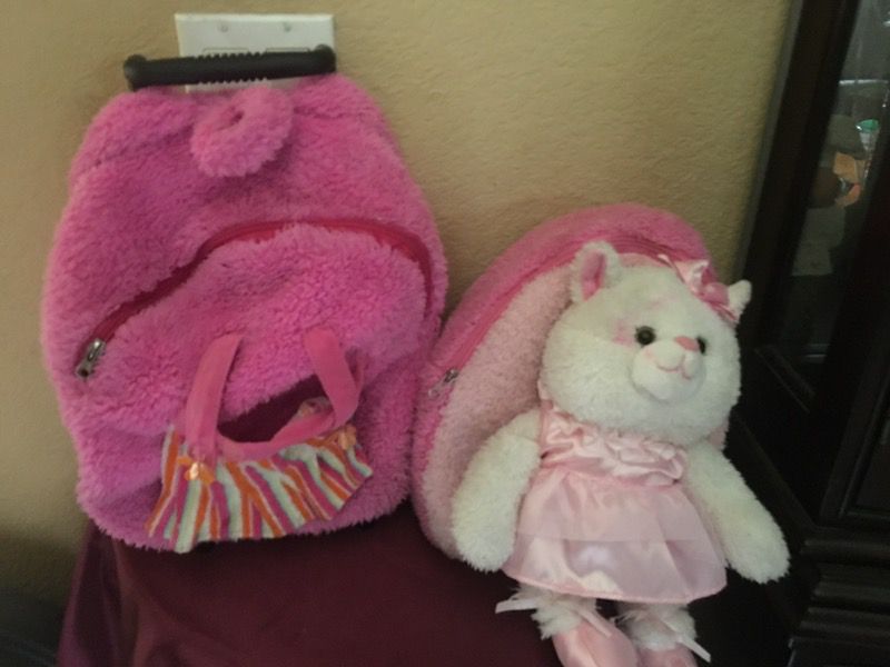 2 Pink Girls Backpack
