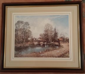 Clive Madgwick Framed Art - Flatford Suffolk variant #2
