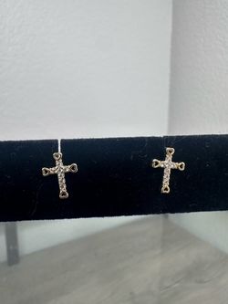Gold-filled Small Crystal Cross Pendants Set of 4