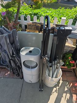 Free heater, cooler, collapsible hammock, chest/shelf