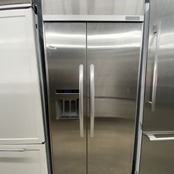 Kitchen Aid Built In Side By Side 36” Refrigerator Counter Depth 