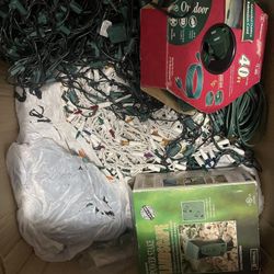 Outdoor Christmas Lights & Extension Cord