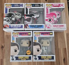 Funko Pop! DC Super Heroes Harley Quinn LOT of 5 (Chase)