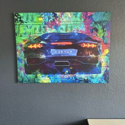 Lamborghini Hustle Pop Art For Sale